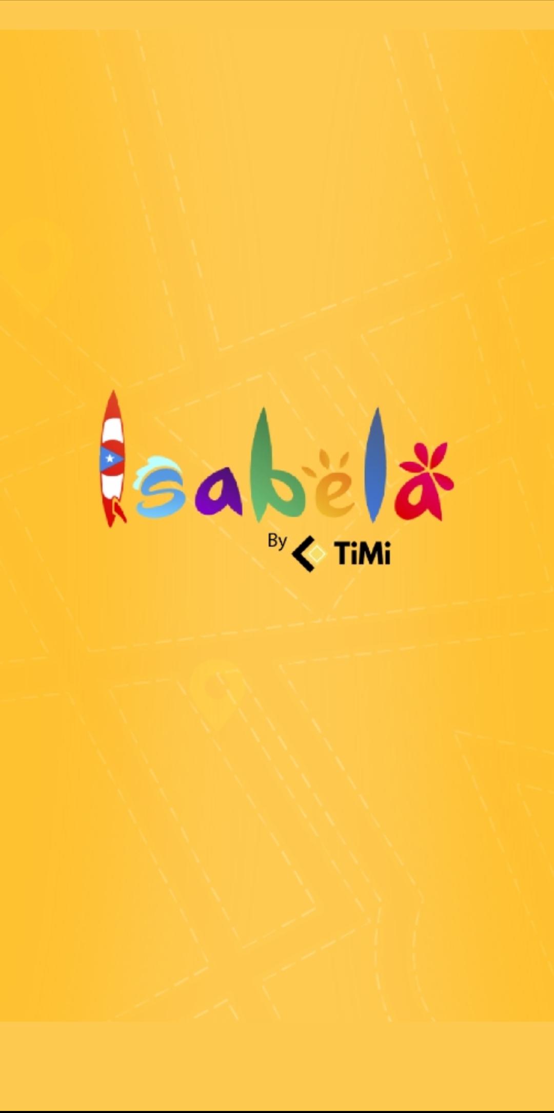 Pantalla de inicio TiMi con Isabela
